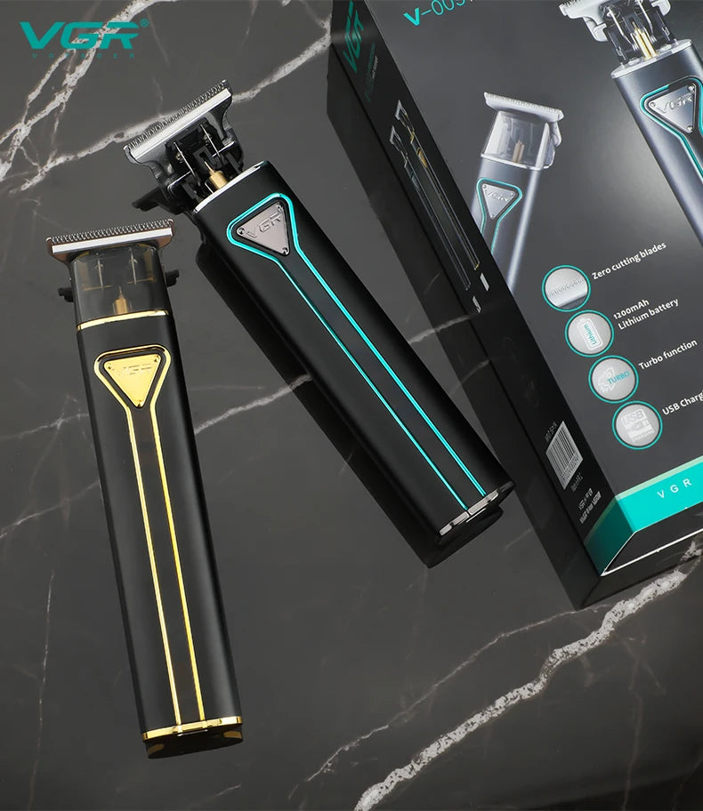 VGR Hair Clipper T9 Hair Trimmer Professional Hair Cutting Machine Metal Wireless Electric Rechargeable Clippers for Men V-009