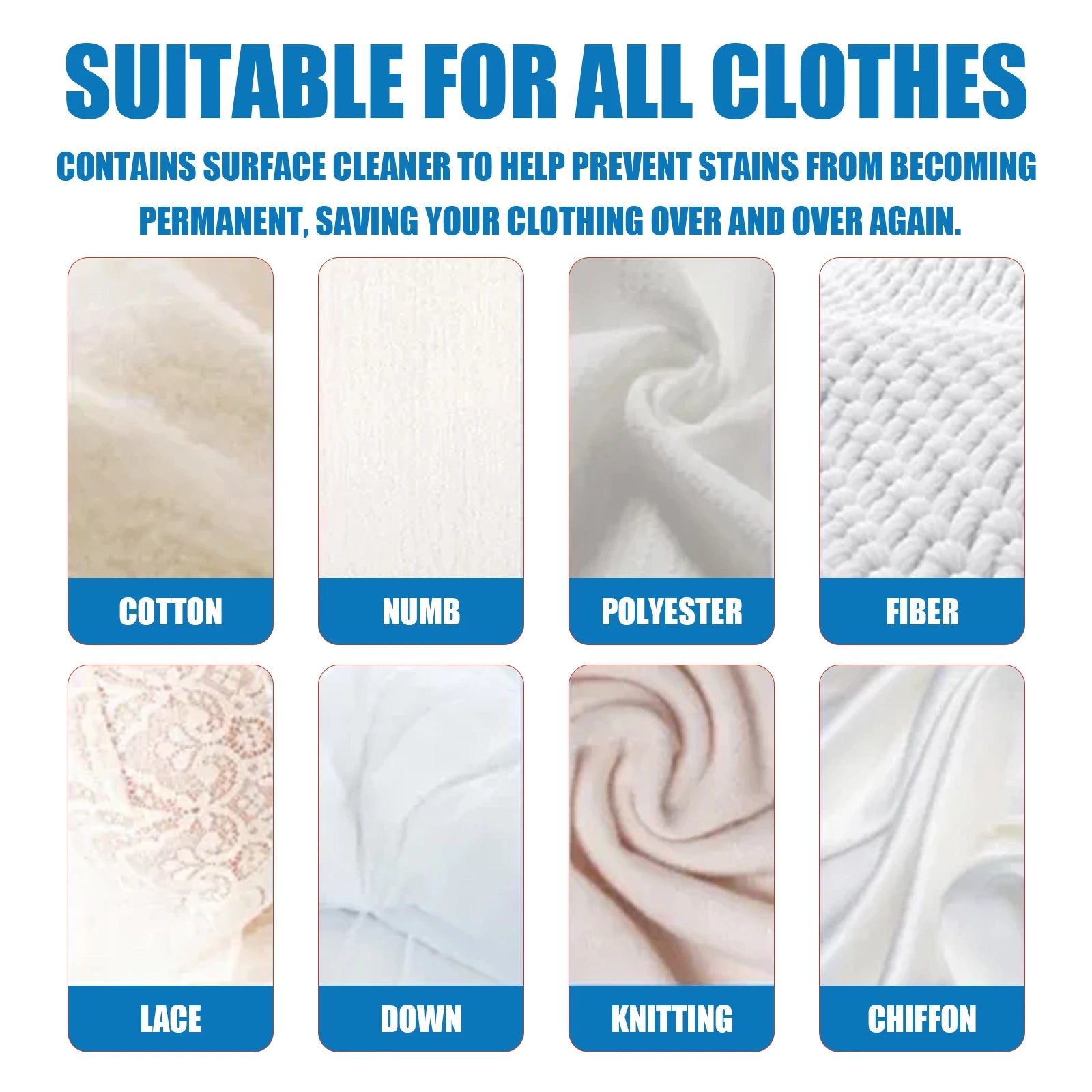 Clothes cleaner; Laundry detergent for cleaning and removing stubborn stains, oil stains, and yellowing; dry cleaning agent