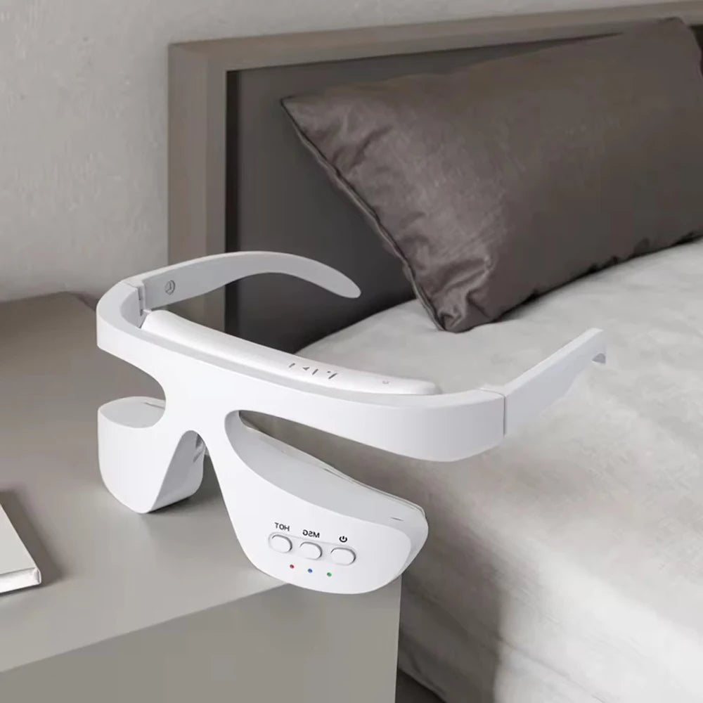 Eye Massager 3 Gear Red light Remove Eye Bags Dark Circles Puffiness Hot Compress Eye Relieve Eye Fatigue Wireless Use