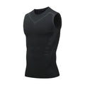 Men's Compression Shirt Tummy Control Muscle Support Quick-Dry Ice Silk Workout Vest Slimming Body Shaper Tank Top Gym Running