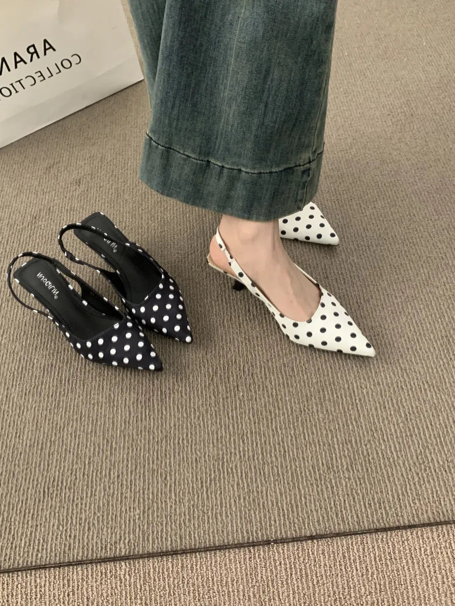 Women Pointed Toe High Heels Shoes Sexy Sandals Summer Fashion Slippers 2026 Elegant Dress Slingback Shoes Walking Slides Woman