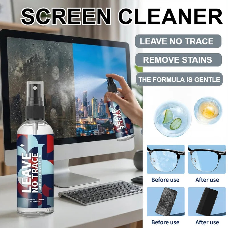 Eyeglass cleaning solution, eyeglass care liquid, frame and lens cleaner, computer screen cleaner