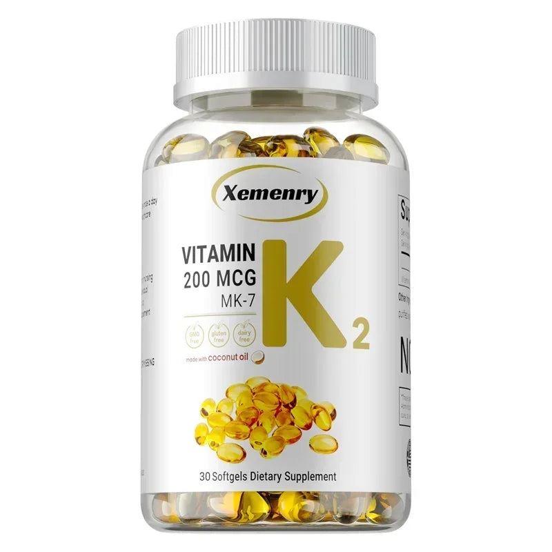Vitamin K2 MK-7 Supplement - Supports Heart, Bone, Joint and Dental Health, Boosts Immunity, Easy To Absorb, Improves Energy
