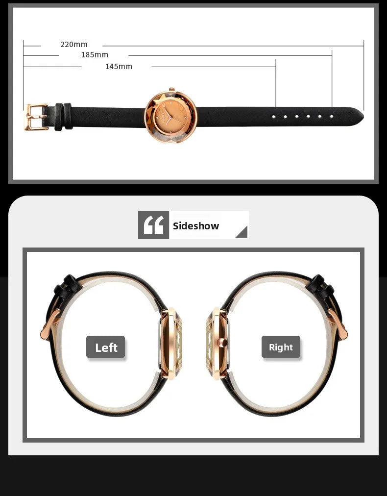 2025 New Women's Quartz Watch: 3D Floral Dial, Screw-Down Crown, Includes Gift Box