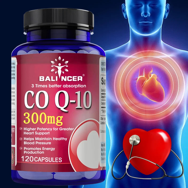 Co Q10 300 Mg Capsules - Supports Cardiovascular & Nervous System Health