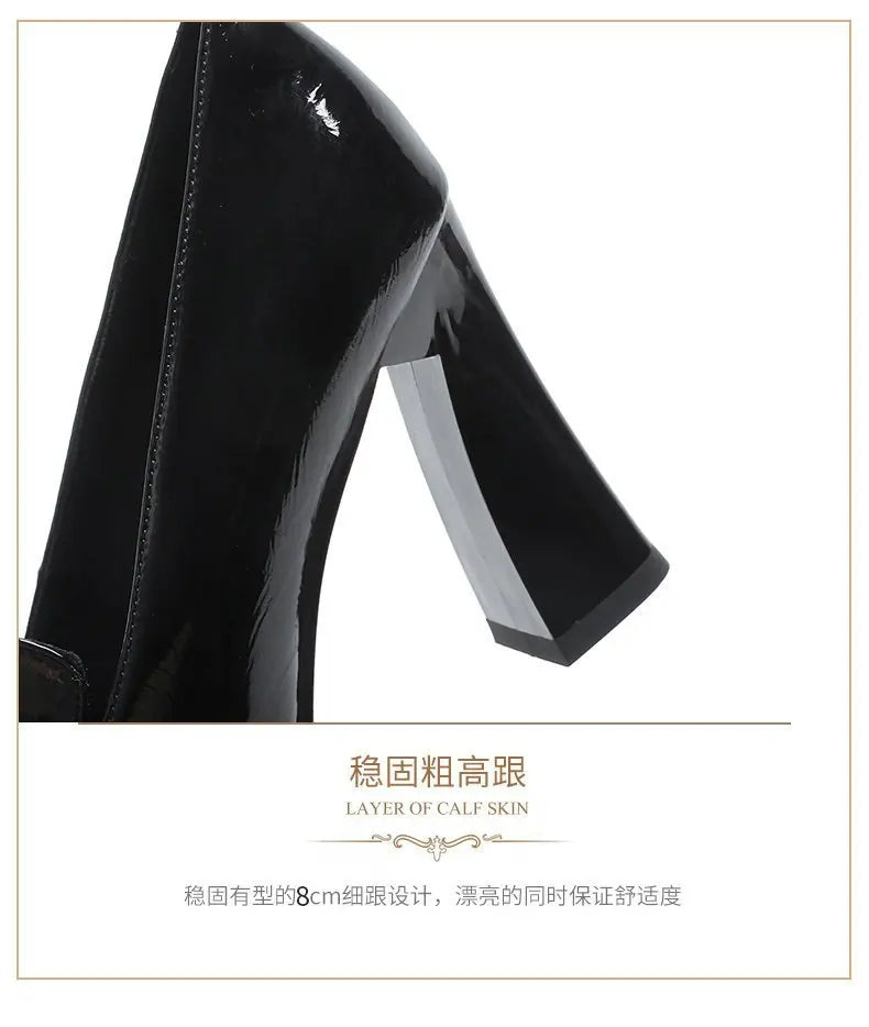 2026 New High Heels Dress Shoes for Women Fashion Pointed Toe Pumps British Style Small Leather Shoes Office Ladies Comfy Pumps