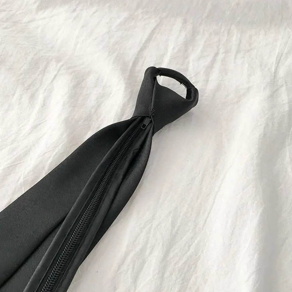 Unisex Ties Retro Silky Narrow Neck Tie Slim Smooth Women's Bow Tie Korean Style Simple Elegant All-match Trendy Students Tie