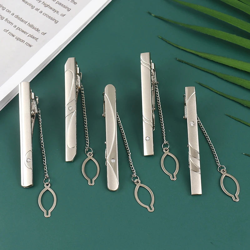 New Tie Clip Fashion Style Necktie Men Metal Simple Bar Clasp Practical Bowtie Clasp Tie Pin for Mens Gift Accessories
