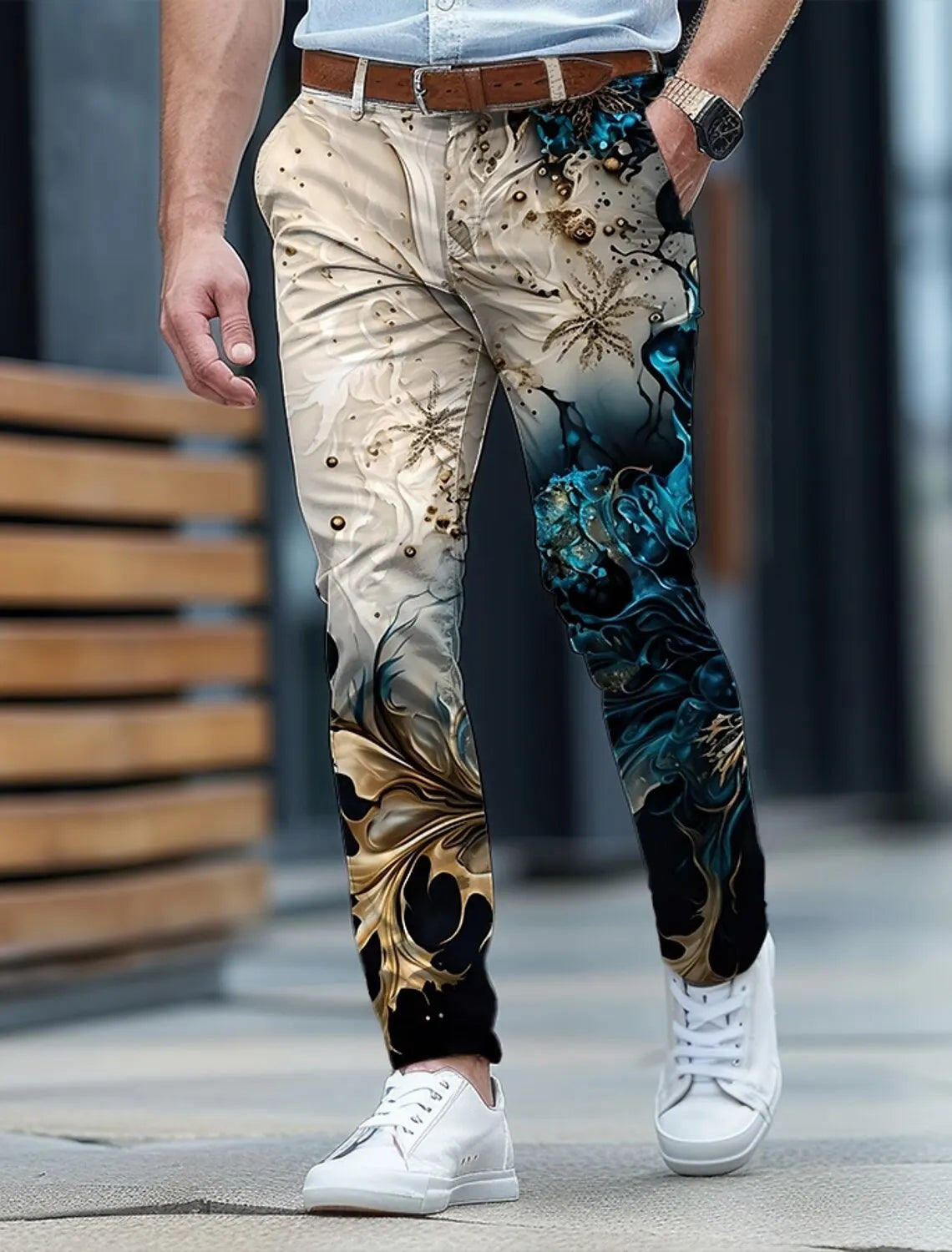 2025 men's fashionable casual pants adopt high-quality fabrics, diverse design styles and color combinations