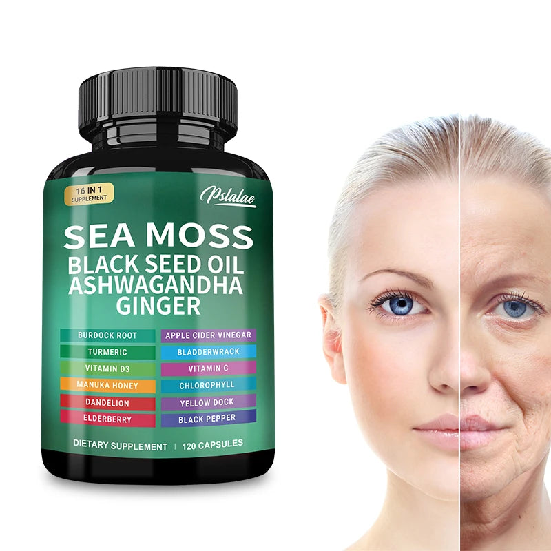 Sea Moss Supplement - for Intestinal Health, Improve Immunity, Detox, Anti-aging, Antioxidant