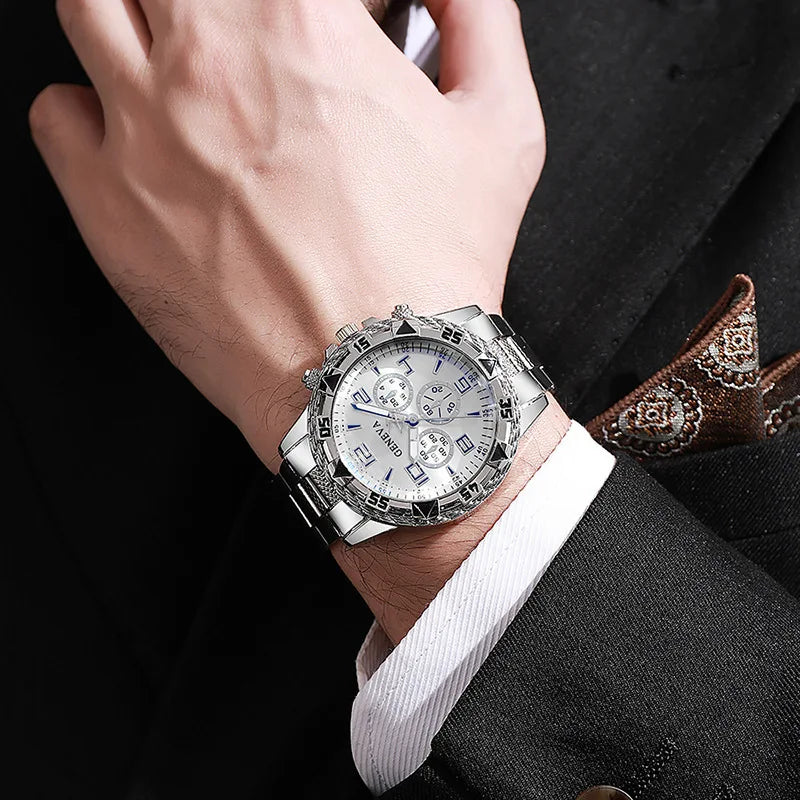 Mens Watches Luxury Brand Watches For Mens Fashion High Quality Luxury Simple WristWatch Business Full Steel Sports Male Clock