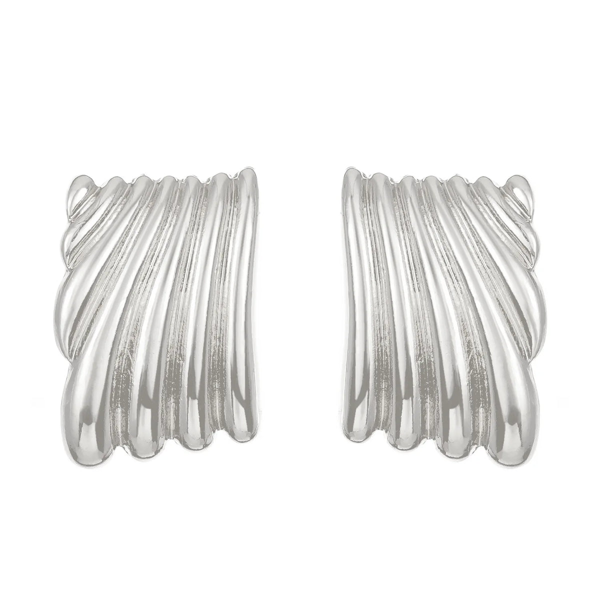 Stainless Steel Wrinkled Gold Color Earrings For Women Metal Earing Jewelry 2026 Trending Vintage Round Square Heart Earrings