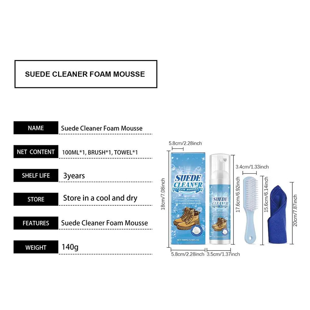 Cleaning Dirt Suede Cleaner Set Gentle Non-damaging Resists Fading Deformation Cleaner Set for All Suede Products Cleaner Set