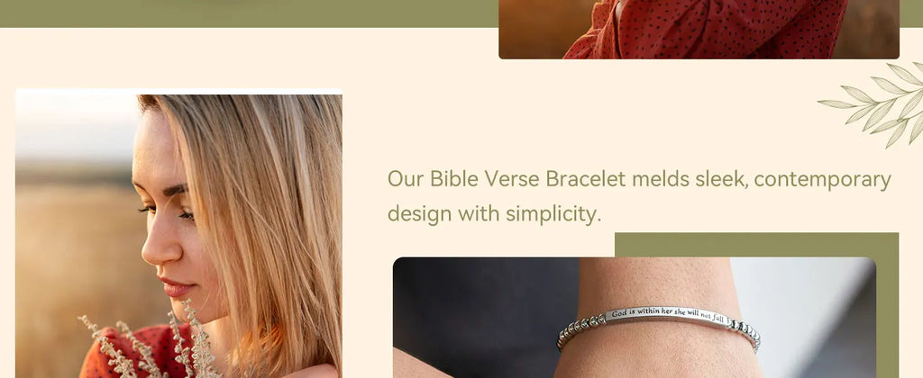Religious Gift for Her God is Within Her She Will Not Fall Bible Verse Bracelet Gift for Her