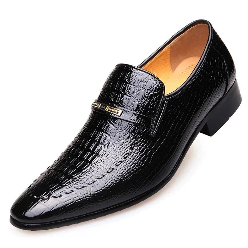 Shoes Luxury Mens PU Leather Pattern Men Business Dress Shoes Casual Social Shoe Male Wedding Footwear Zapatos Hombre 2023