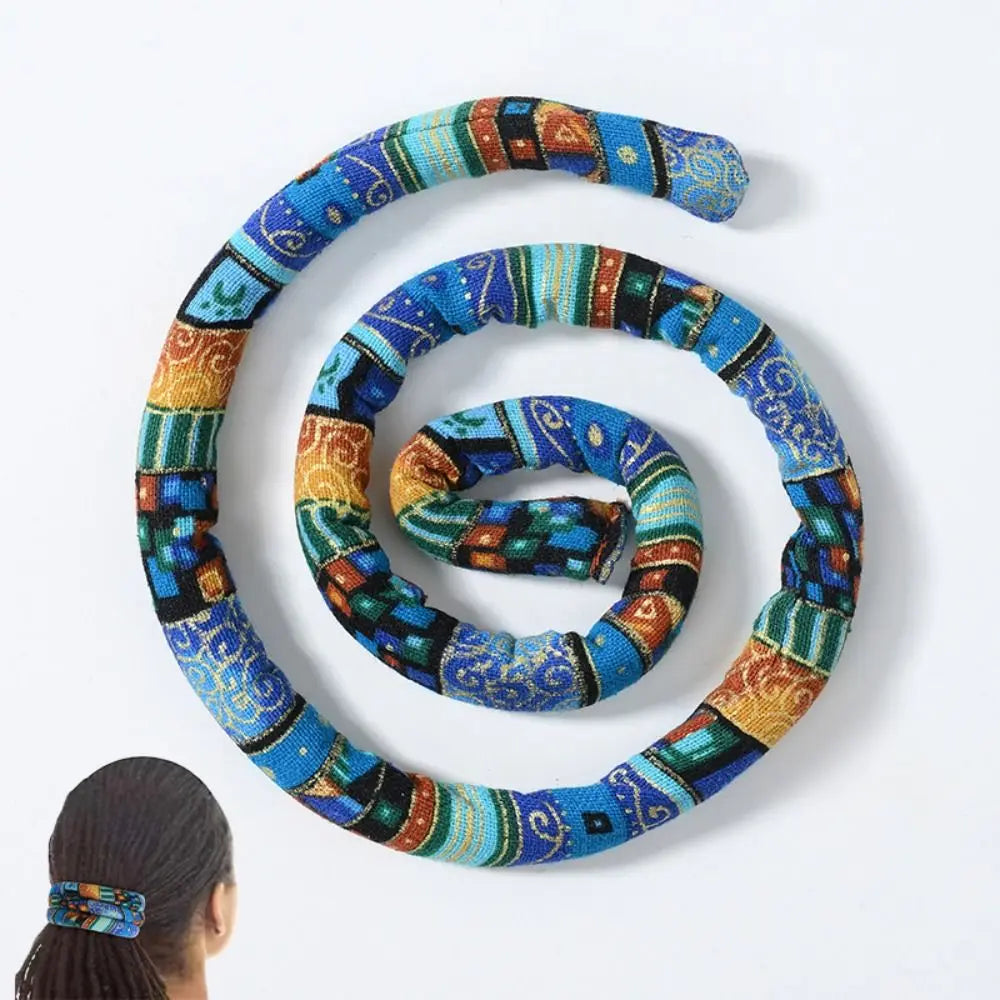 Women Hair Accessories Long Ponytail Holders Bendable Dreadlocks Women Hair Band Ethnic Style Hair Rope Spiral Lock Hair Ties