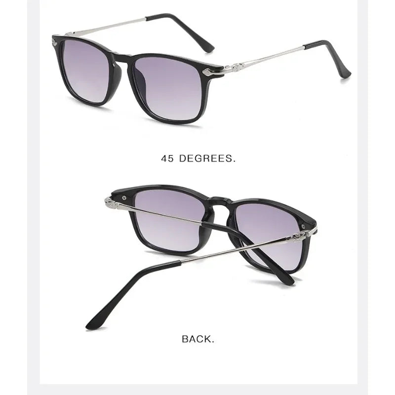 Bifocal Presbyopic Glasses HD Anti Blue Light Large Frame Presbyopia Glasses Resin Lens Sunglasses Bifocus Reading Glasses Men