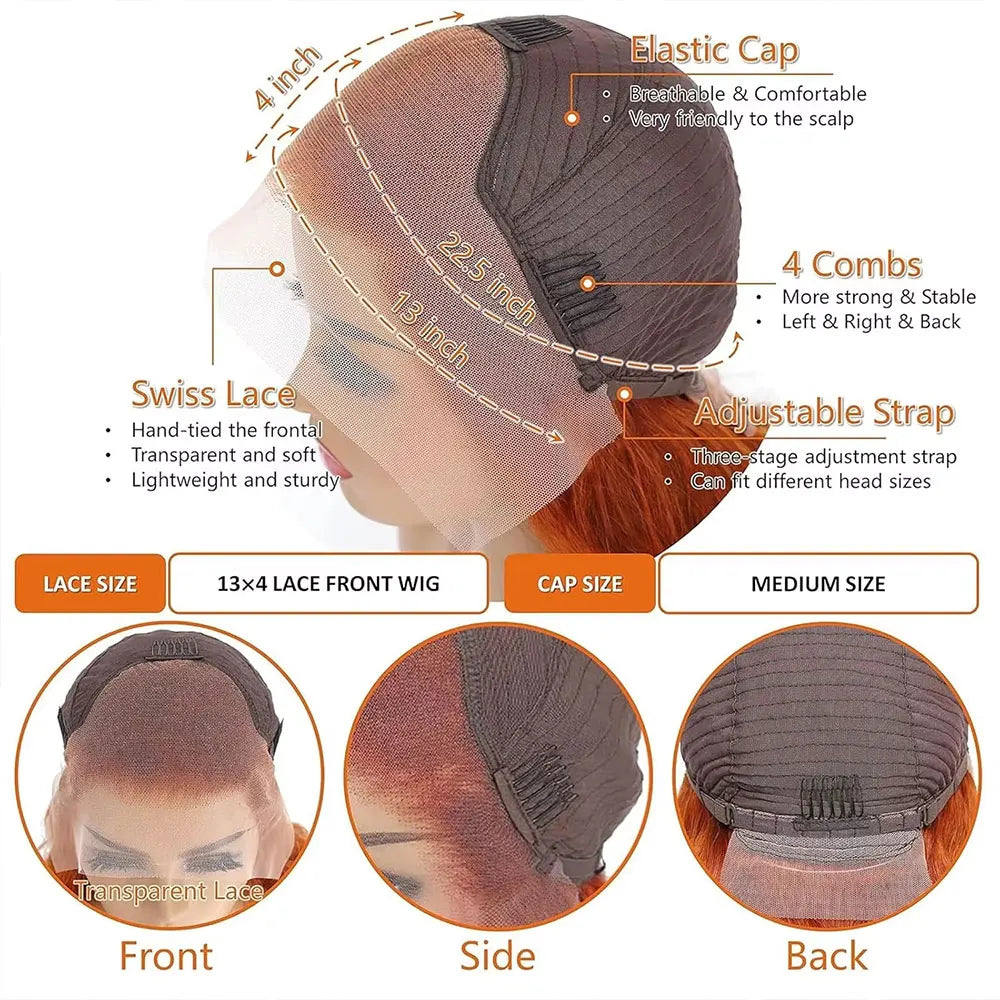 Chocolate Brown Body Wave Human Hair Wigs 13X4 HD Lace Frontal Wigs For Women Colored Brazilian Wet And Wavy Lace Front Wigs