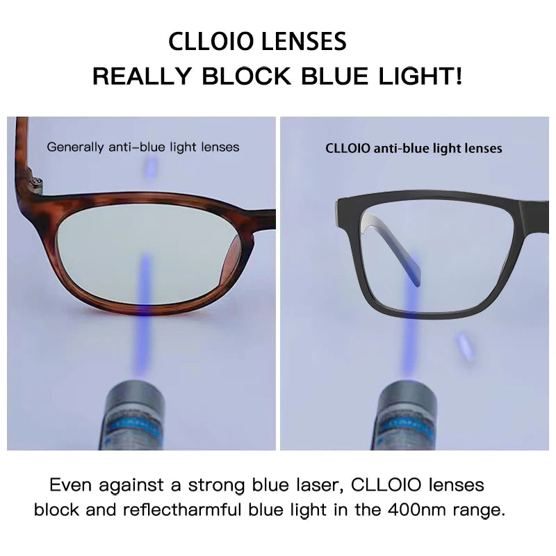 CLLOIO New Style Men Reading Glasses Women Fashion Anti Blue Ray Myopia Glasses Customizable Prescription Optical Eyewear Frames