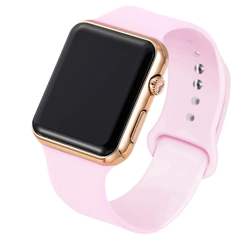 Fashion Digital Watches For Men Women Simple Square Sports LED Wristwatches Silicone Strap Casual Electronic Clock Reloj Hombre