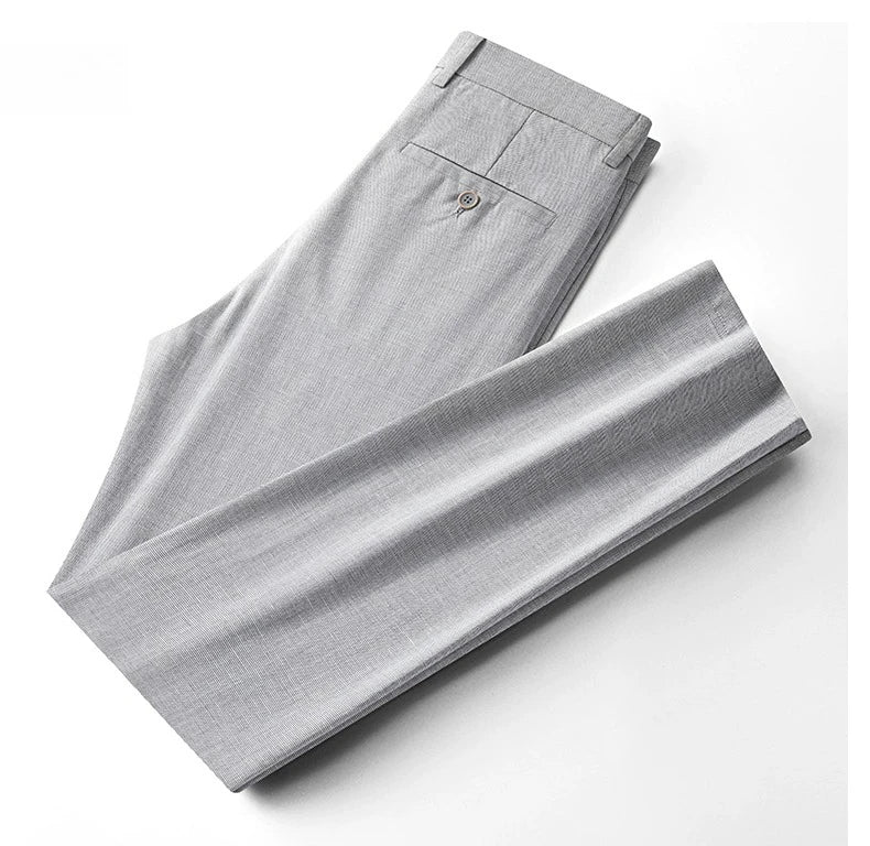 Men's Casual Pants: Breathable & Lightweight for Summer Comfort Business Casual Men's Work Trousers