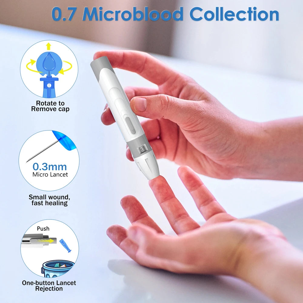 LinkSun G-425-1/-2/-3 Glucosemeter Monitor Complete Kit 10/50/100pcs Test Strips Blood Sugar Tester Diabetes Blood Glucose Meter
