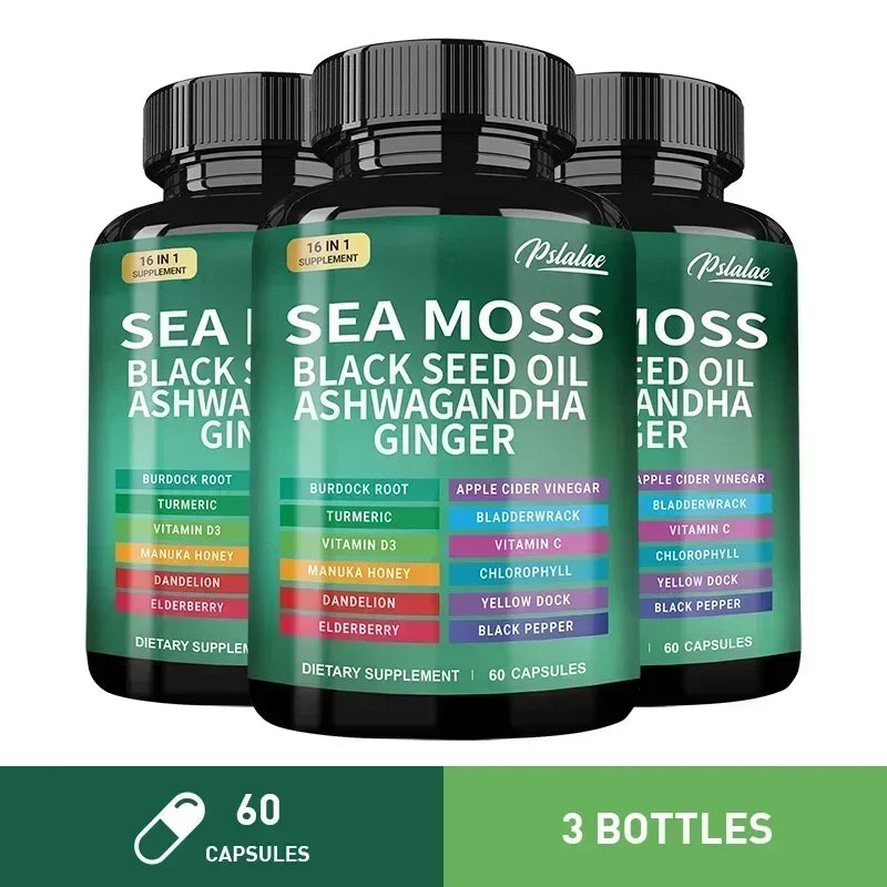 Sea Moss Supplement - for Intestinal Health, Improve Immunity, Detox, Anti-aging, Antioxidant