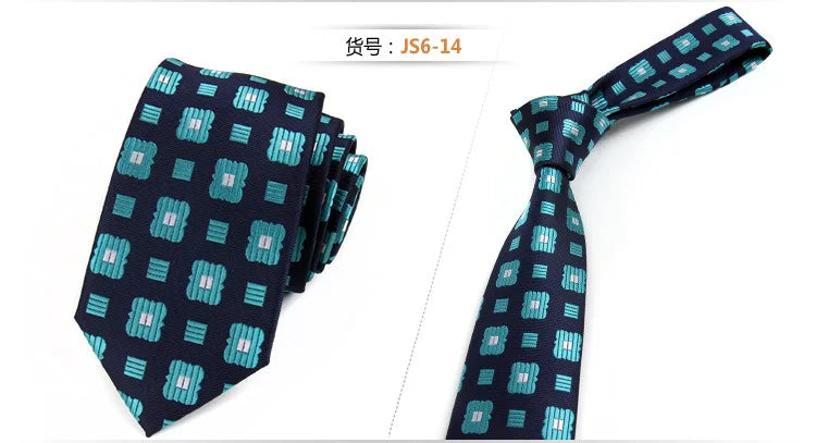 Fashion Ties for Men Accessories 6cm Fashion Business Wedding Classic Silk Tie Blue Black Red Men's Skinny Narrow Retro Necktie