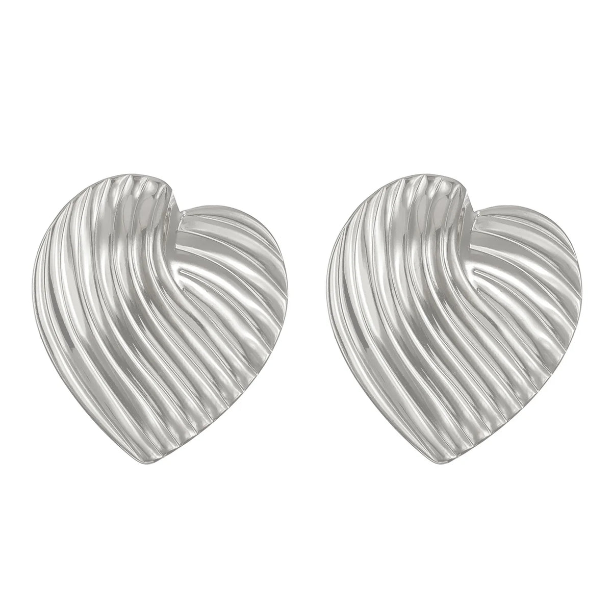 Stainless Steel Wrinkled Gold Color Earrings For Women Metal Earing Jewelry 2026 Trending Vintage Round Square Heart Earrings