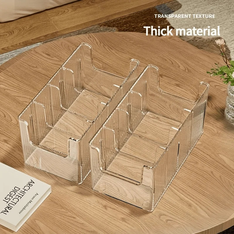 Medicine Storage Box Transparent Divided Desktop Medicine Organizer 4-Compartment Makeup Organizer Storage Rack First Aid Box