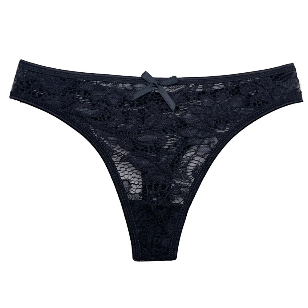 5 PCS/Set Sexy Lace Thongs Low Waist Underwear Women G-string Underpants Lady Bikini Panties Female Sexy Lingerie M-XL