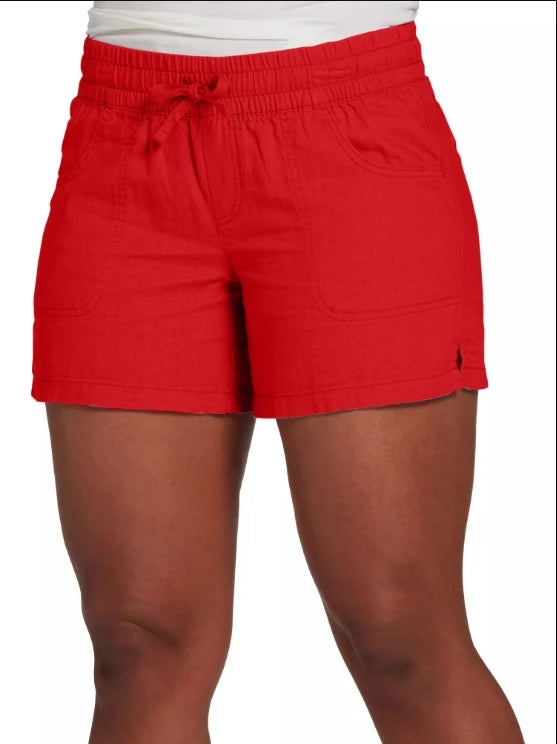 S-5XL Fashion Women Summer Casual Solid Color Elastic Waist Lace Up Split Shorts Casual Short Female Pants