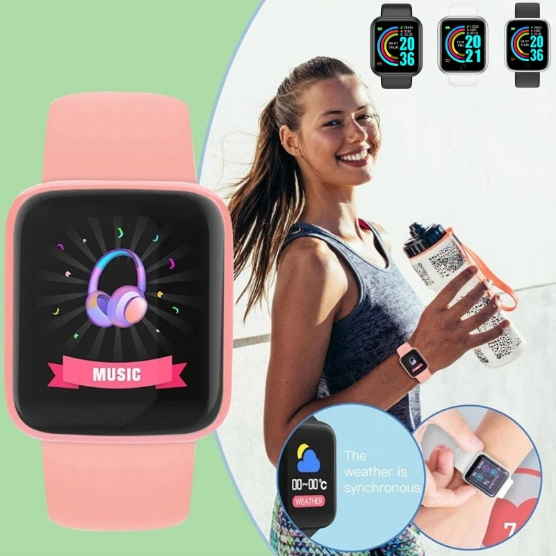 Sport Smart Watches Color Screen Life Waterproof Bluetooth Fitness Bracelet With Health Blood Pressure Heart Rate Sleep Monitor