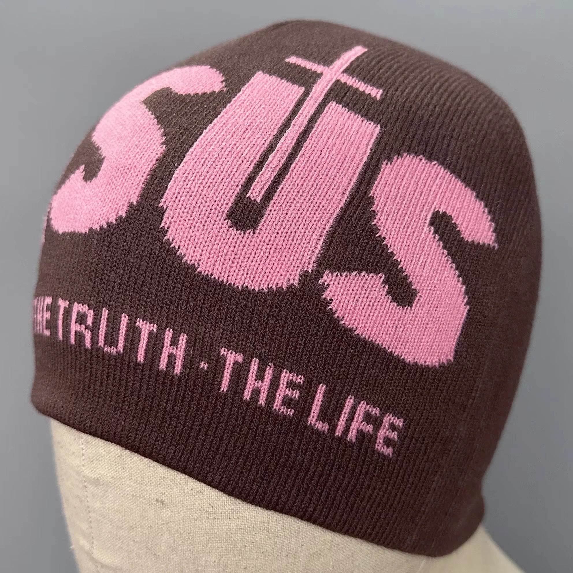 Y2k Women Jacquard Alphabet JESUS Knit Beanies Hat Men Letter Winter Fashion Kpop Goth Warm Hip Hop Thermal Unisex Pullover Hat