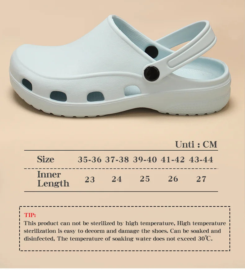 Professional Scrubs Clogs Ultra Light Nurse Work Shoes Anti Slip Pediatric Slippers Breathable Dentist Nursing Shoes 5X03-04