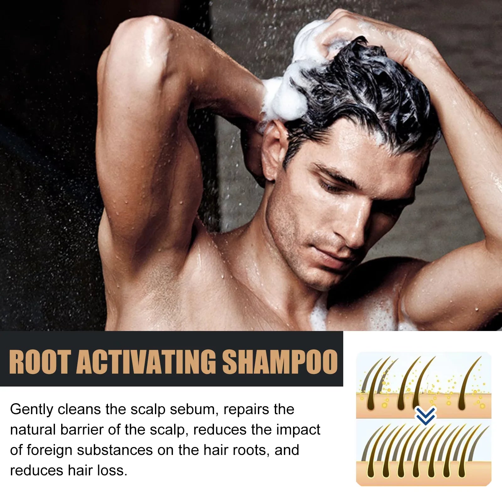 EELHOE Hair Thickening Shampoo Regrowth Treatment Anti Hairs Loss Strengthen Nourishing Roots Oil Control Hair Growth Shampoo