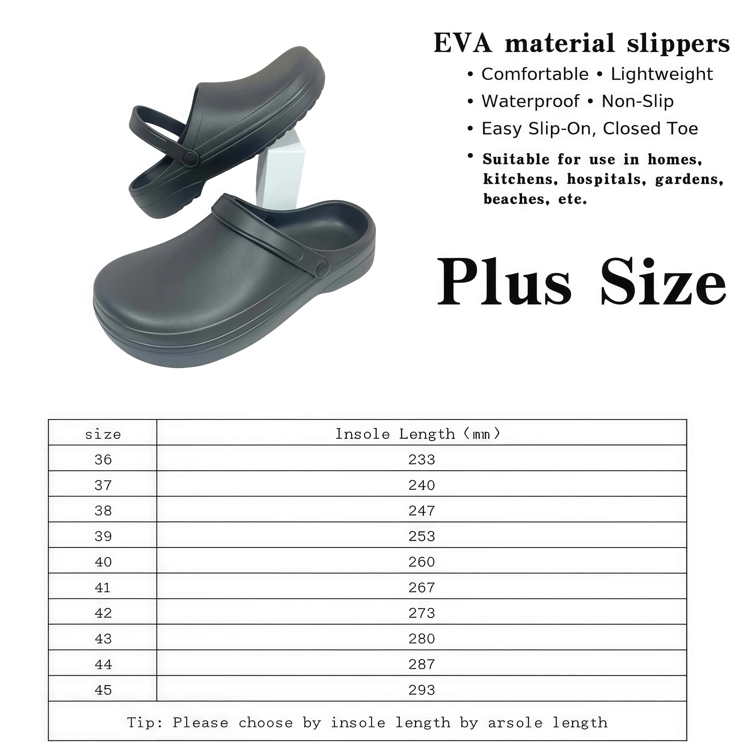 Women's Eva Flat Slippers, Lightweight and Comfortable Nurse Surgery Shoes, Indoor Home Shoes, Slip-On Shoes for Lazy People