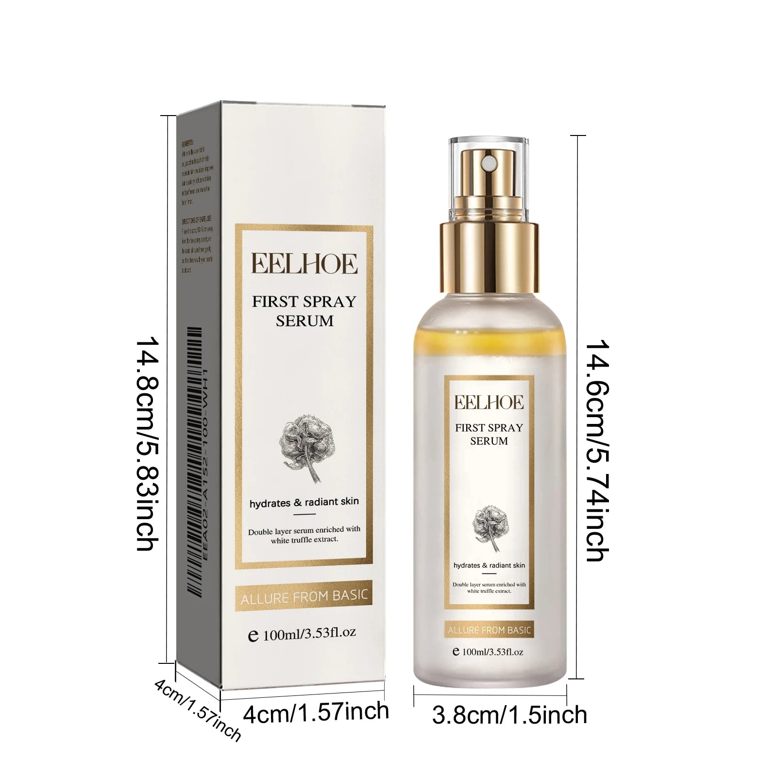 Facial Serum White Truffle Moisturizing Spray Melanin Correcting Glow Serum Fade Dark Spot Shrink Pores Brightening Skin Care