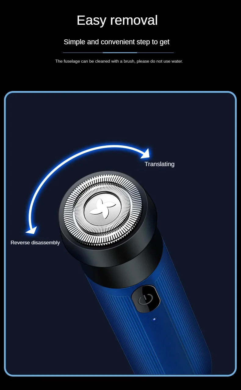 High Speed Fast Charging Portable Electric Shaver For Men And Women Mini Rechargeable Shaver Easy To Dismantle In One Step