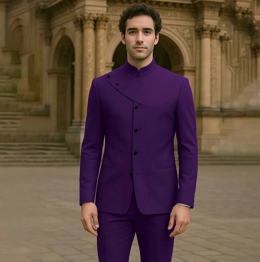 Charming Men's Suits Customized High Fashion Single-breasted Two Pieces (Jacket+Pants) Male Smart Casual Simple Straight Set
