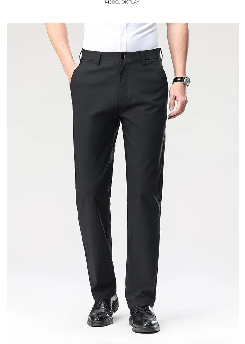 Men's Casual Pants: Breathable & Lightweight for Summer Comfort Business Casual Men's Work Trousers