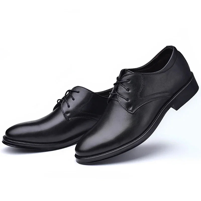 Men's Shoes Black Leather Formal Shoes for Men Oxfords Male Wedding Party Office Business Shoe Man Zapatos De Hombre Plus Size