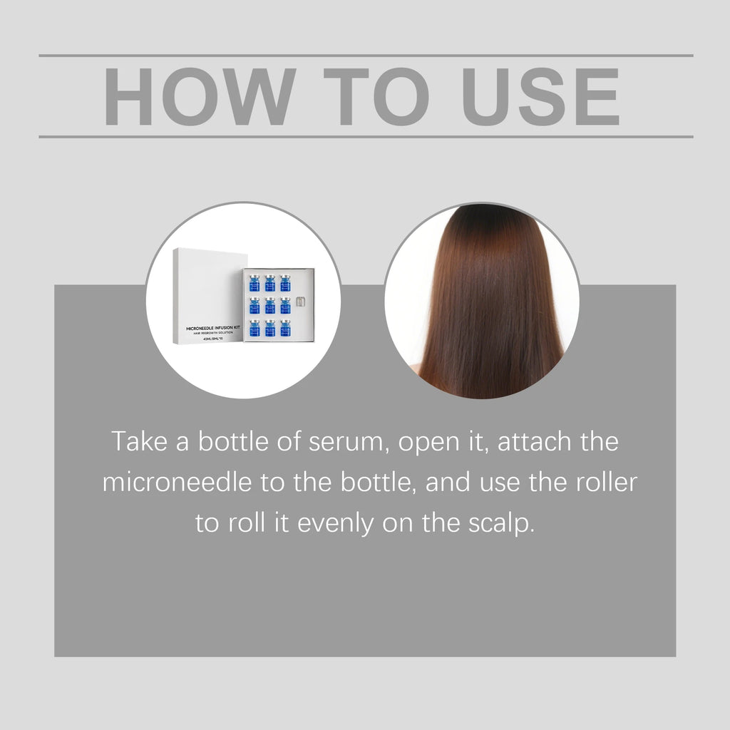 Microneedle Hair Regrowth Kit Solution Scalp Nourishing Serum For Hair Health Maintenance Needle Head Use Scalp Care Kit