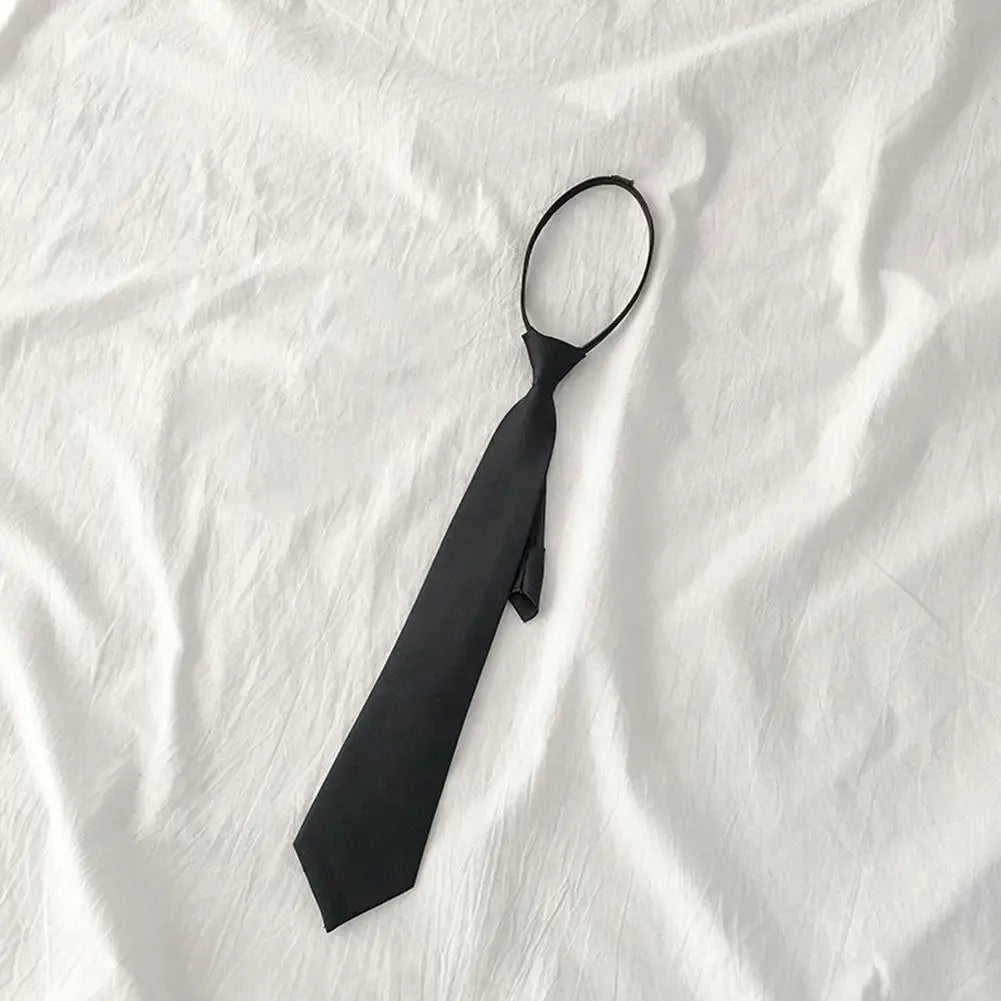 Unisex Zipper Tie For Man Woman Black Clip On Men Tie Security Ties For Clothes Neckties Uniform Suit Ties for Wholesale