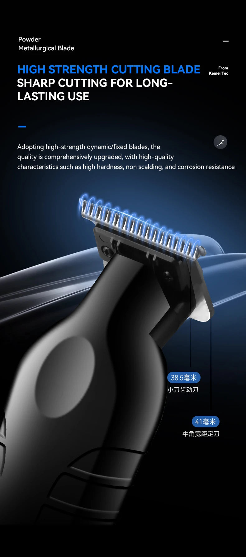 Kemei KM-2293 Original Electric Hair Clipper Rechargeable Hair Trimmer LCD Display Hairdresser Professional Cutting Machine