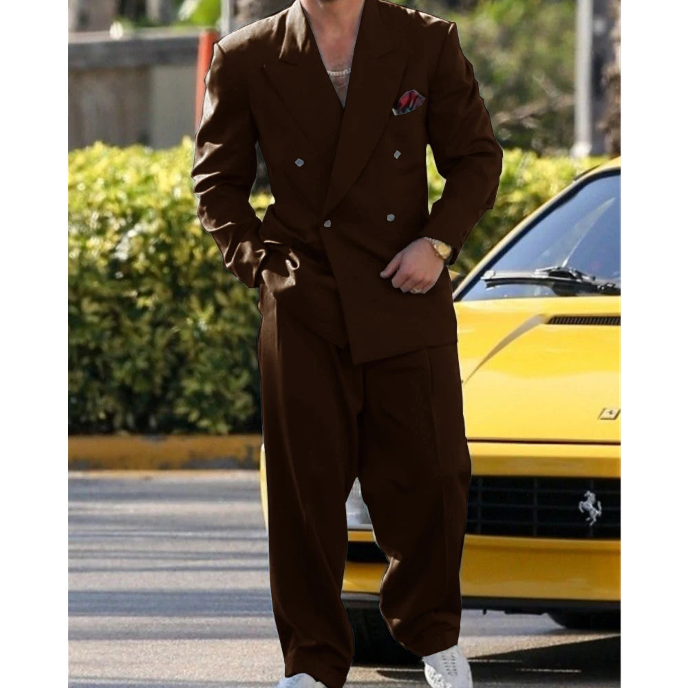 Man Formal Suits for Men Suit Set Wedding Luxury  Fashion Suit Dress  2 Piece Modern Men's Suits