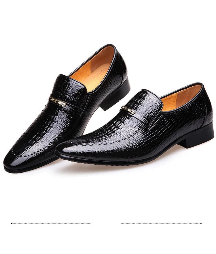 Shoes Luxury Mens PU Leather Pattern Men Business Dress Shoes Casual Social Shoe Male Wedding Footwear Zapatos Hombre 2023