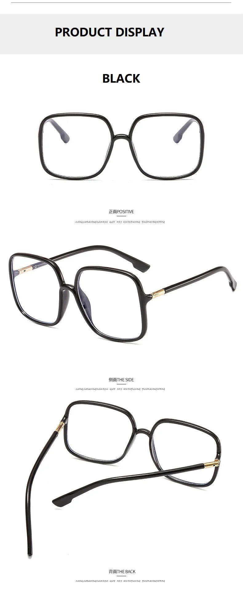 Optical Transparent Women Glasses Frame Large Size Ultralight TR90 Plastic Eyewear Men Big Myopia Spectacles Frames Square Fram