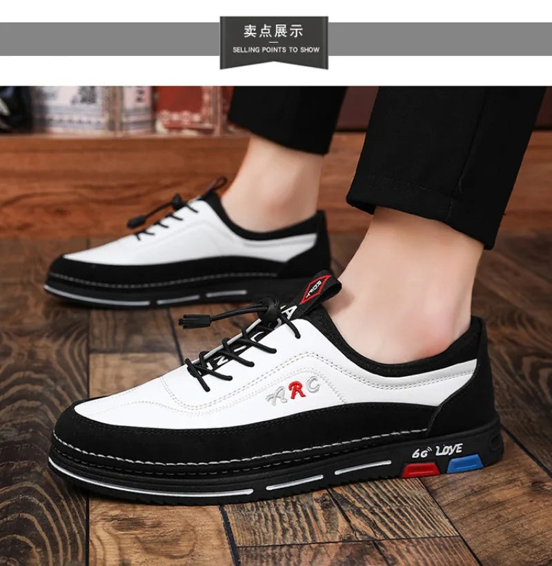 High-quality Men Shoes Breathable Leather Casual Shoe Fashion Business Soft Bottom Shoes for Men Large Size39-48Zapatos Casuales