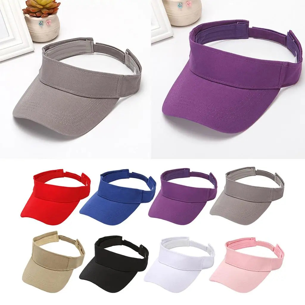 Sun Visor Hat Unisex Golf Tennis Summer Beach Running Sports Empty Top